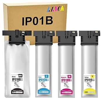 Amazon.co.jp: エプソン用 IP01 IP01B 互換インクパック 全色